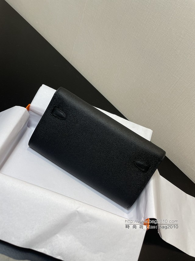 Hermes女包 愛馬仕Kelly woc小挎包 黑色epsom皮凱麗斜挎包  tdh2359